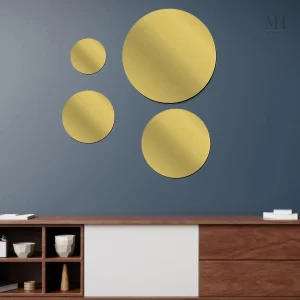 Miroir design élégant, facile à coller sur diverses surfaces