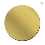 Élément chic pour votre intérieur, miroir rond collant doré