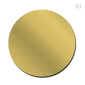 Élément chic pour votre intérieur, miroir rond collant doré