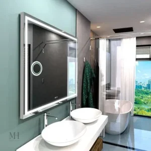 Miroir LED Rectangulaire 100x70 cm pour salle de bain