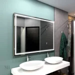 Miroir antibuée avec éclairage LED pour salle d'eau