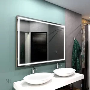 Miroir antibuée avec éclairage LED pour salle d'eau