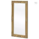 Miroir rectangulaire au design classique en bois