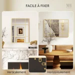 Miroir en métal doré au design intemporel et pratique
