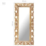 Miroir Mural en Bois, Design Épuré et Naturel