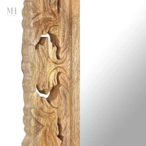 Miroir Grand Format, Charme Authentique en Bois