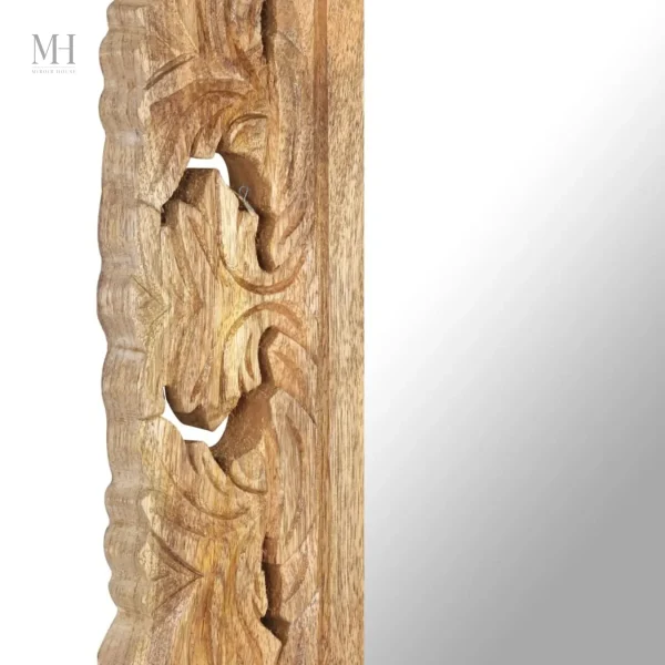 Miroir Grand Format, Charme Authentique en Bois