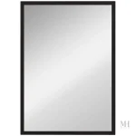 Miroir pratique rectangulaire en noir, dimensions 70x50cm