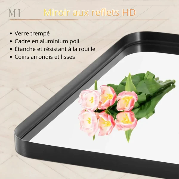 Miroir 60 x 80 cm Élégant et Pratique