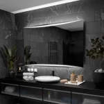 Miroir LED anti-buée pour salle de bain lumineux