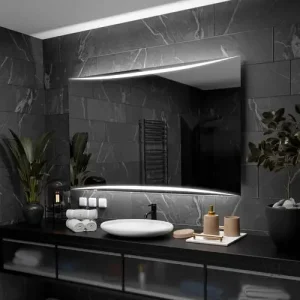 Miroir LED anti-buée pour salle de bain lumineux