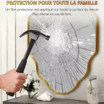 Miroir asymétrique avec contours dorés pour salle de bain