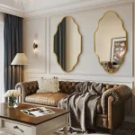 Miroir décoratif rétro au design unique pour la salle de bain