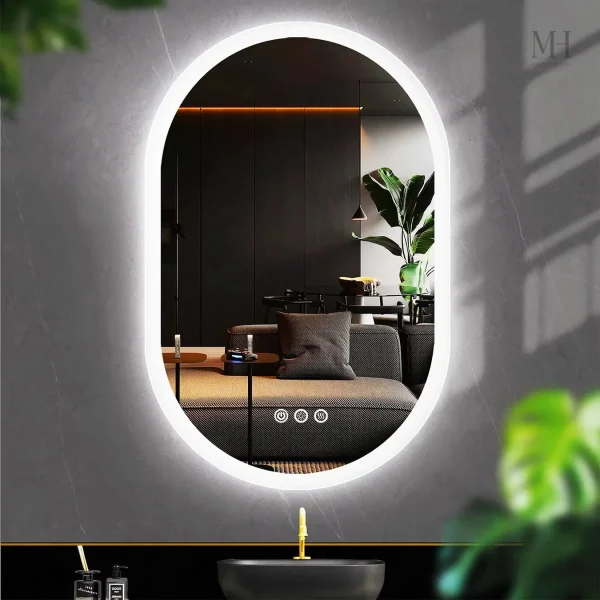 Miroir LED 90×60 cm pour Ambiance Chic