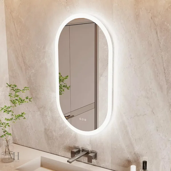 Miroir Ovale LED 90x60 cm avec Éclairage