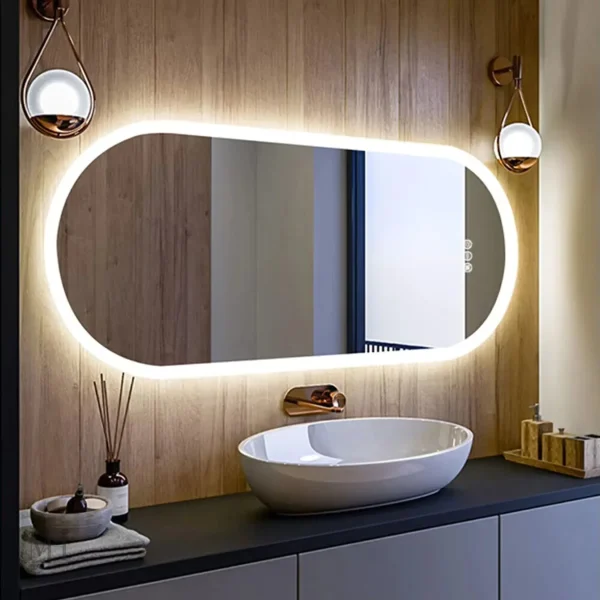 Miroir Rétroéclairé 60 cm pour Salle de Bain