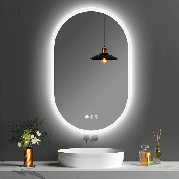 Miroir Salle de Bain Rétroéclairé 90x60 cm