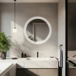 Miroir de salle de bain avec éclairage LED intégré