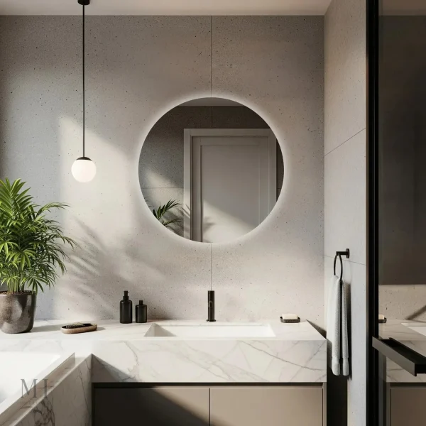 Miroir de salle de bain design avec technologie anti-buée