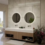 Miroir salle de bain avec LED et finition moderne