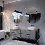 Miroir anti-buée pour salle de bain, style contemporain