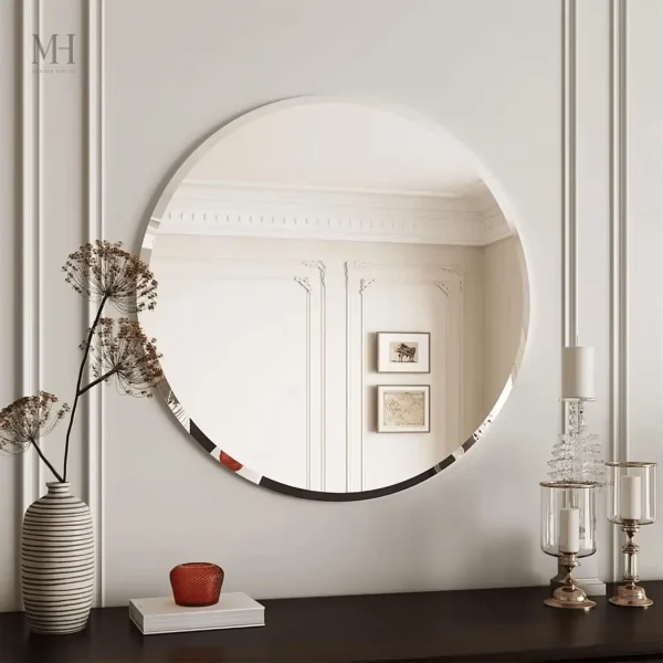 Miroir mural moderne sans cadre, élégance minimaliste