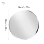 Miroir rond simple pour salle de bain, 60 cm