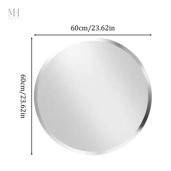 Miroir rond 80 cm, style épuré pour décoration
