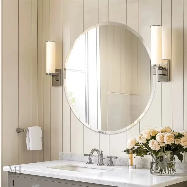 Miroir simple 60 cm, améliore la luminosité d'une pièce