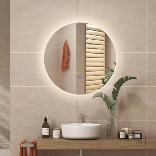 miroir-rond-80-cm-salle-de-bain-1 Miroir Rond 80 cm Salle de Bain LED Antibuée