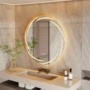 Miroir Rond LED 80 cm Anti-Buée Salle de Bain