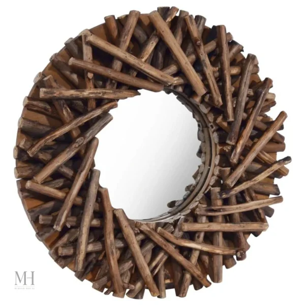 Miroir en bois flotté, style rustique pour décoration intérieure