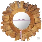 Miroir décoratif en bois, ambiance chaleureuse