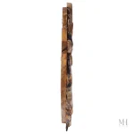 Miroir 40 cm, design pétales soleil en teck
