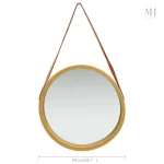 Miroir Rond en Bois - Déco Murale Tendance 40 cm