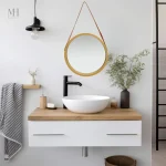 Miroir Contour Bois - Ambiance Rustique et Chaleureuse