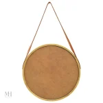 Miroir Rond avec Sangle - Élégance Naturelle