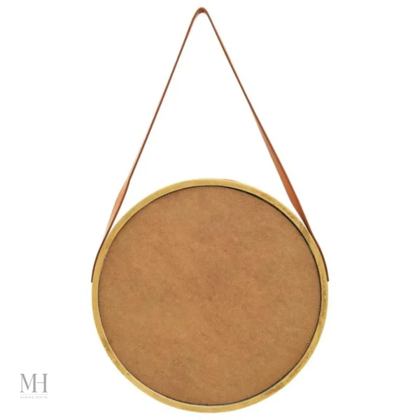 Miroir Rond avec Sangle - Élégance Naturelle