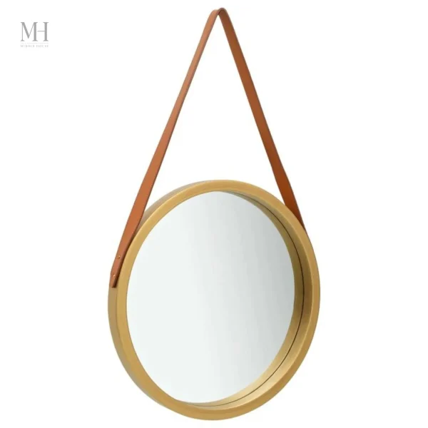 Miroir Rond Tendance - Finition en Bois Naturel