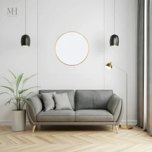 Miroir Rond Doré 40 cm pour une décoration élégante
