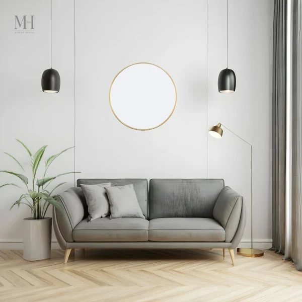 Miroir Rond Doré 40 cm pour une décoration élégante