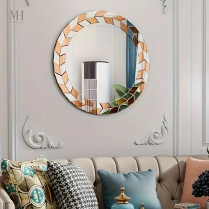 Miroir Rond Doré à Effet Miroir de Qualité