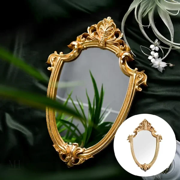 Miroir Doré Classique au Design Raffiné