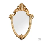 Miroir Rond avec Finition Dorée et Charme