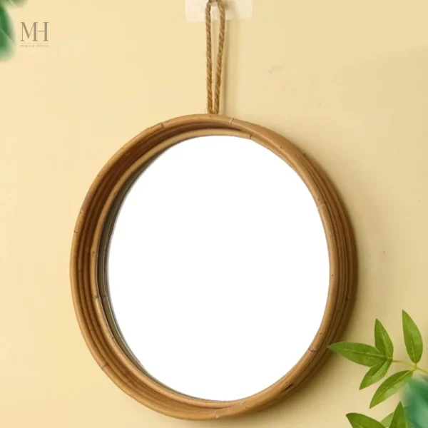 miroir-rond-en-rotin-1 Miroir Rond en Rotin Tressé à la Main