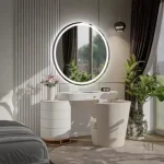 Miroir Rond LED 100 cm pour salle de bain moderne