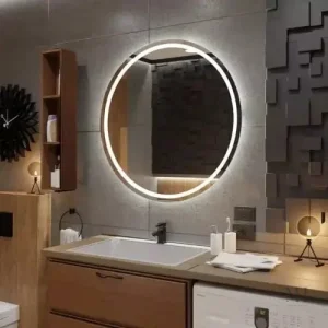 Éclairage LED antibuée pour miroir rond 100 cm