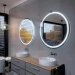 Miroir LED rond 100 cm, design polyvalent et élégant