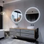 Miroir de salle de bain avec éclairage intégré