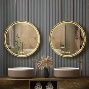 Miroir LED 60 cm pour salle de bain, éclairage efficace